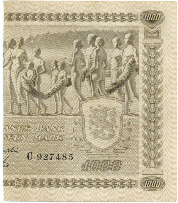 1000 Markkaa 1922 Litt.C C927485